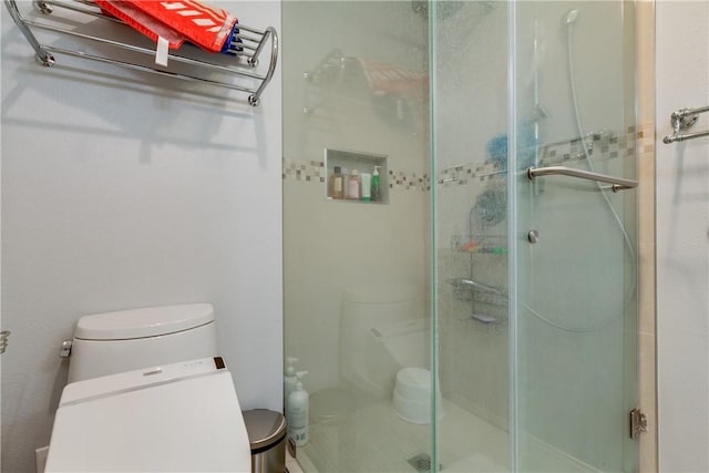 456 W Huntington Dr Unit C, Arcadia, CA 91007 - bathroom featuring toilet and a stall shower