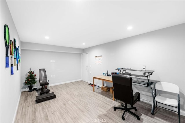 456 W Huntington Dr Unit C, Arcadia, CA 91007 - office with wood finished floors and recessed lighting