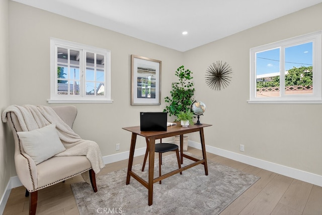 1303 E Monroe Ave, Orange, CA 92867 - office with light wood-type flooring and recessed lighting