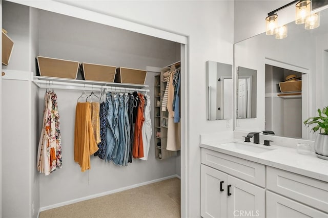 10 Cumberland Ln, Aliso Viejo, CA 92656 - bathroom featuring vanity and a spacious closet