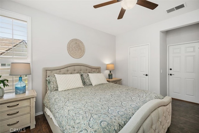 10 Cumberland Ln, Aliso Viejo, CA 92656 - bedroom featuring dark wood-type flooring and ceiling fan