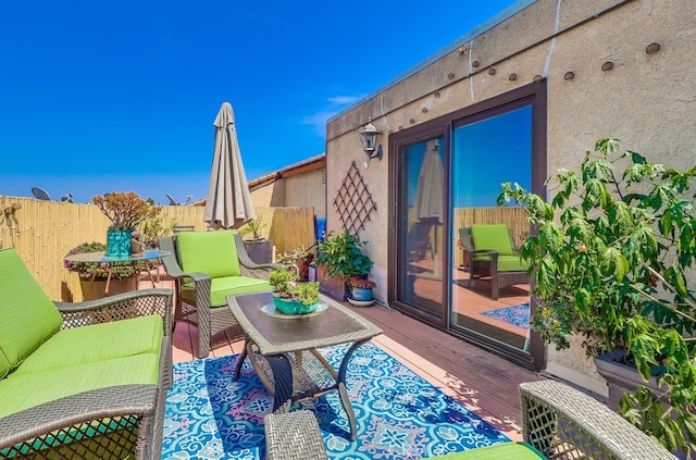 2015 E Broadway Unit 402, Long Beach, CA 90803 - view of patio / terrace featuring a wooden deck and an outdoor hangout area