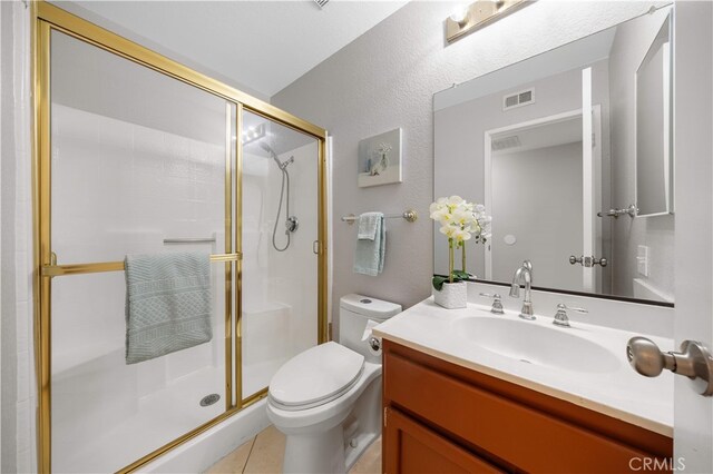 13199 Spire Cir, Chino Hills, CA 91709 - full bathroom with a shower stall, vanity, and tile patterned flooring
