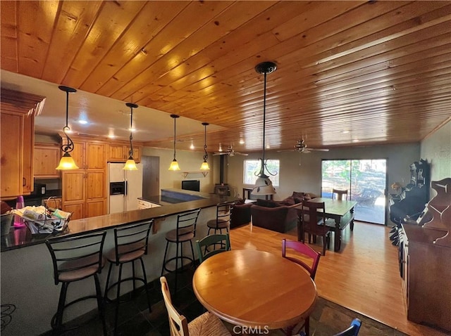 44293 Copper Creek Way, Coarsegold, CA 93614 - dining room featuring wood finished floors and a ceiling fan