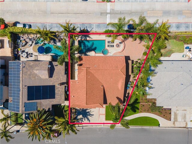 9921 Oceancrest Dr, Huntington Beach, CA 92646 - aerial view of property's location featuring property parcel outlined