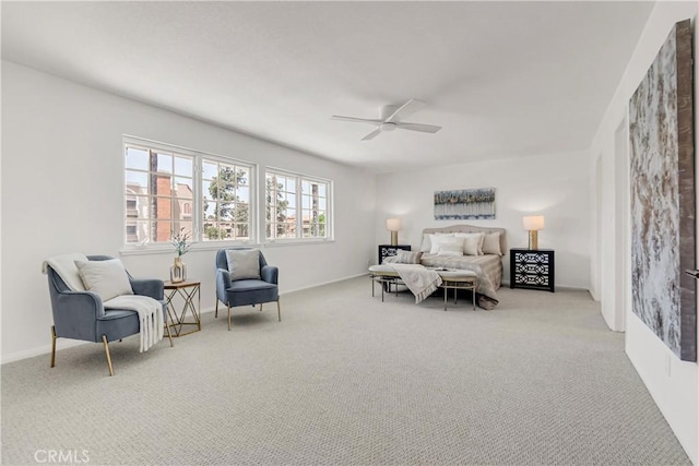 9921 Oceancrest Dr, Huntington Beach, CA 92646 - carpeted bedroom featuring ceiling fan