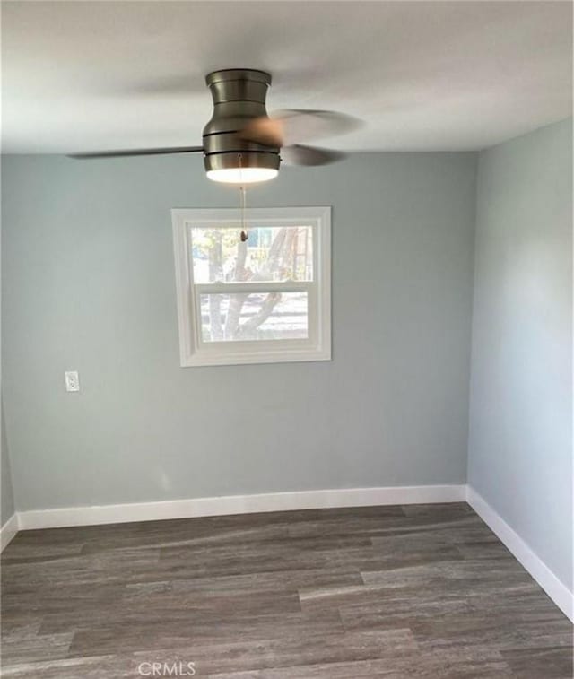 1220 W 7th St, San Bernardino, CA 92411 - spare room featuring dark wood finished floors and ceiling fan