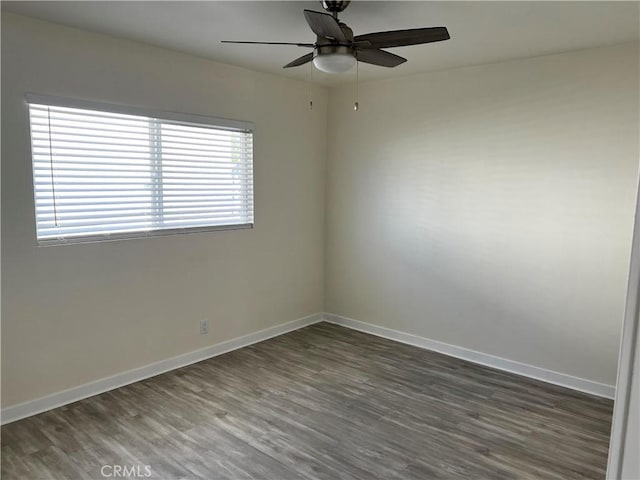 5126 Colfax Ave, Valley Village, CA 91601 - unfurnished room with ceiling fan and wood finished floors