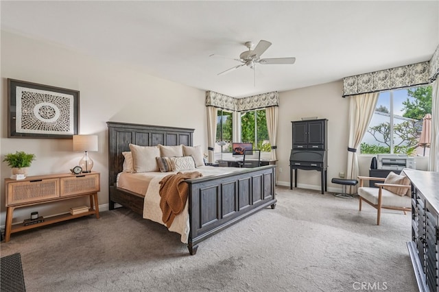 11272 Weatherby Rd, Los Alamitos, CA 90720 - carpeted bedroom featuring baseboards and a ceiling fan