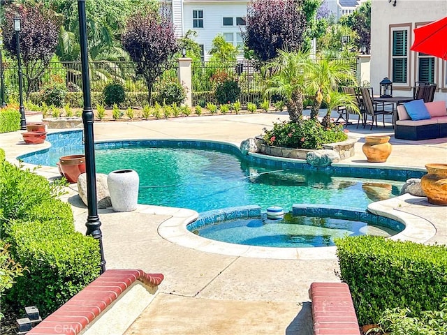 14207 Ashton Ln, Riverside, CA 92508 - view of pool featuring a pool with connected hot tub and a patio