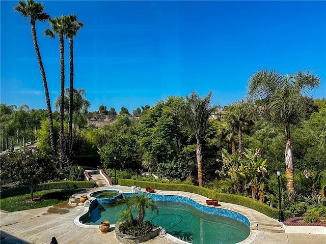 14207 Ashton Ln, Riverside, CA 92508 - view of pool with a pool with connected hot tub and a patio