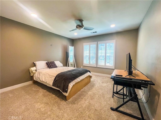 14207 Ashton Ln, Riverside, CA 92508 - carpeted bedroom with ceiling fan and recessed lighting