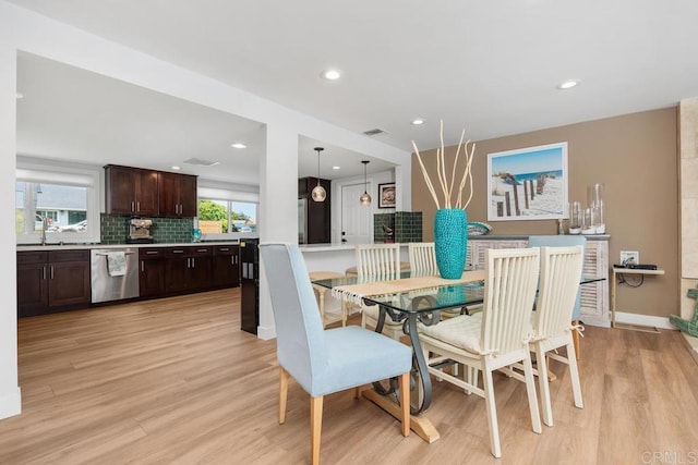 2203 Cameo Rd, Carlsbad, CA 92008 - dining space with light wood-type flooring and recessed lighting