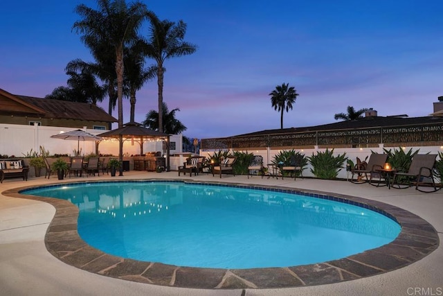 2203 Cameo Rd, Carlsbad, CA 92008 - view of swimming pool featuring a gazebo and a patio