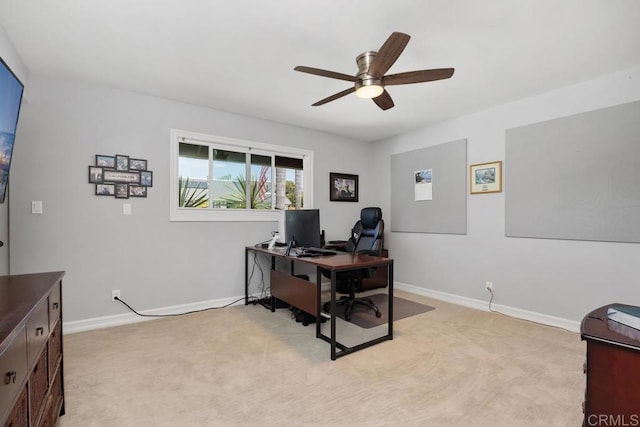 2203 Cameo Rd, Carlsbad, CA 92008 - home office with ceiling fan and light colored carpet