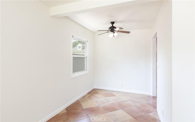 7441 Sylvia Ave, Reseda, CA 91335 - unfurnished room with ceiling fan and baseboards