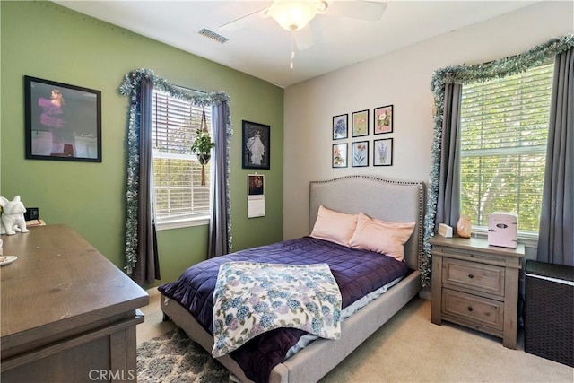 28233 Millstream Ct, Menifee, CA 92585 - bedroom with light carpet and ceiling fan