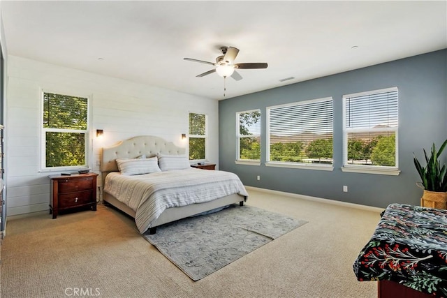 28233 Millstream Ct, Menifee, CA 92585 - bedroom featuring light carpet and ceiling fan