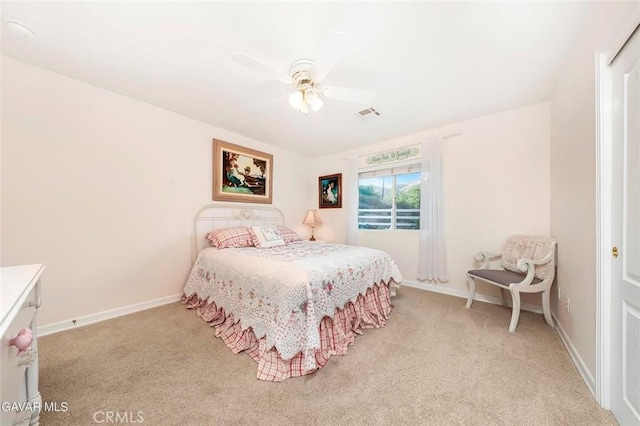 40505 90th St W, Palmdale, CA 93551 - carpeted bedroom featuring baseboards and a ceiling fan