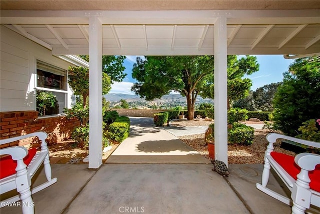 40505 90th St W, Palmdale, CA 93551 - view of patio / terrace with a mountain view