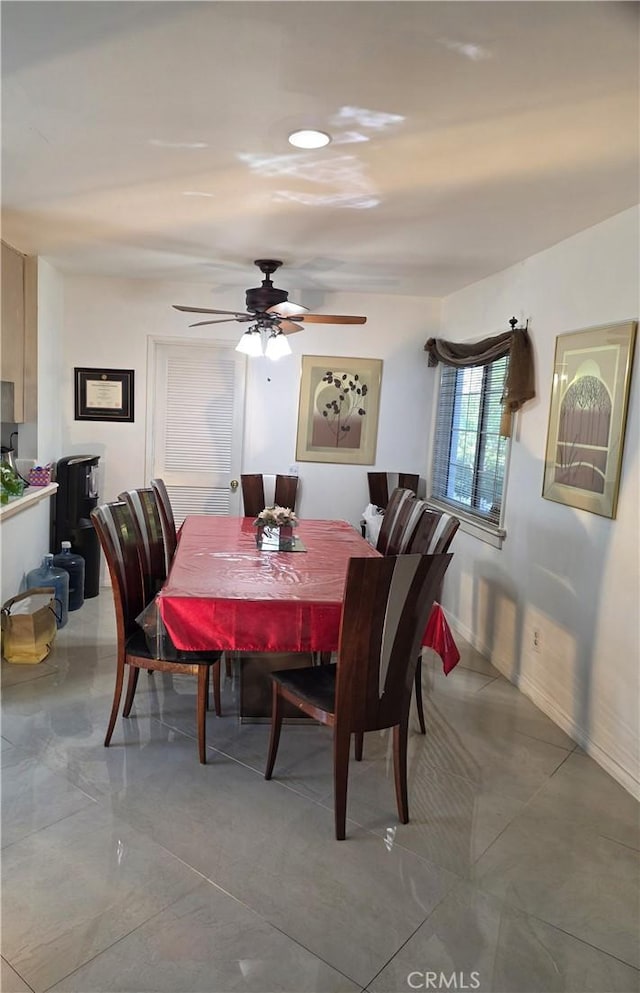 15901 Lassen St, North Hills, CA 91343 - dining area featuring ceiling fan and baseboards