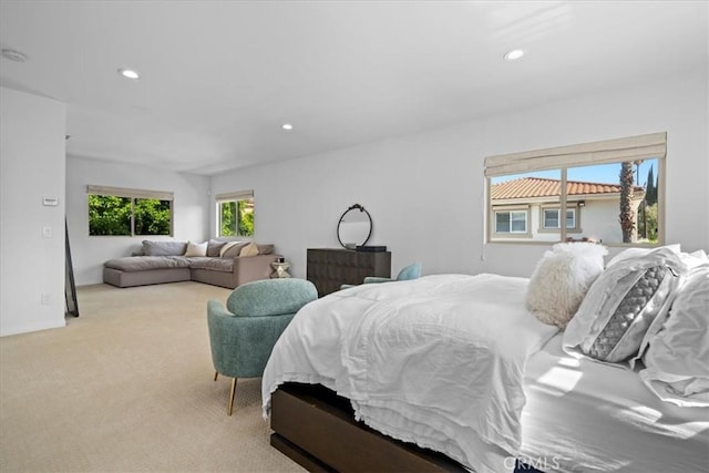 18330 Hanan Ct, Tarzana, CA 91356 - bedroom with light colored carpet and recessed lighting