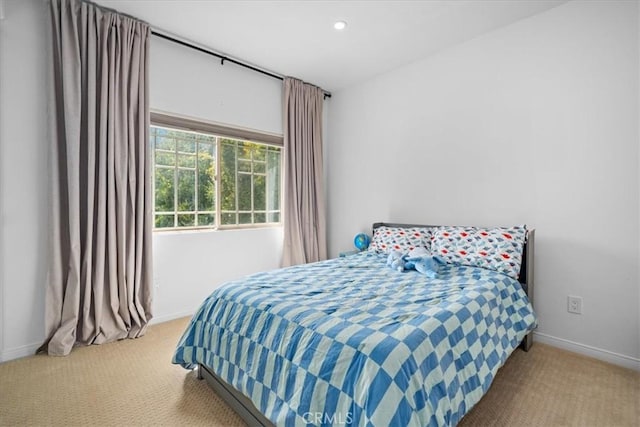 18330 Hanan Ct, Tarzana, CA 91356 - carpeted bedroom with baseboards and recessed lighting