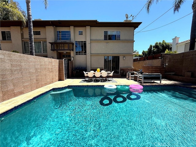 18330 Hanan Ct, Tarzana, CA 91356 - view of swimming pool with a fenced backyard and a patio area