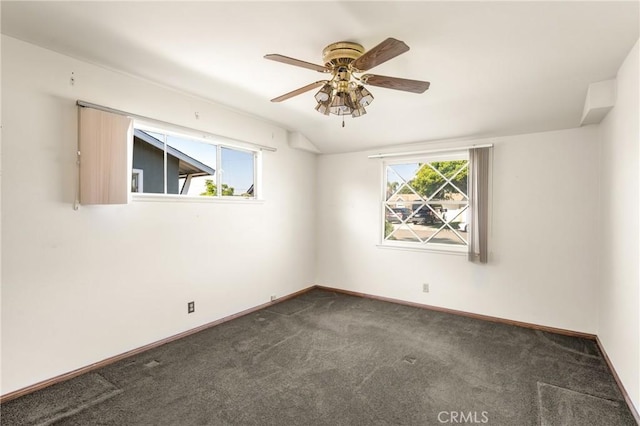 625 S Valley St, Anaheim, CA 92804 - unfurnished room with healthy amount of natural light, dark colored carpet, and ceiling fan