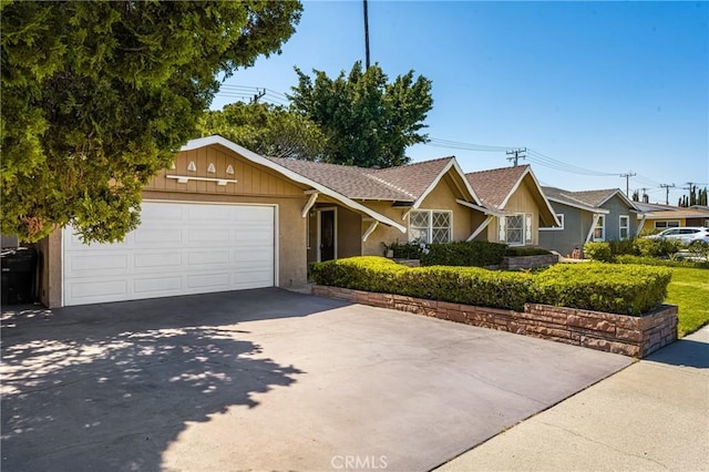 625 S Valley St, Anaheim, CA 92804 - view of front of house with a garage, concrete driveway, and a shingled roof