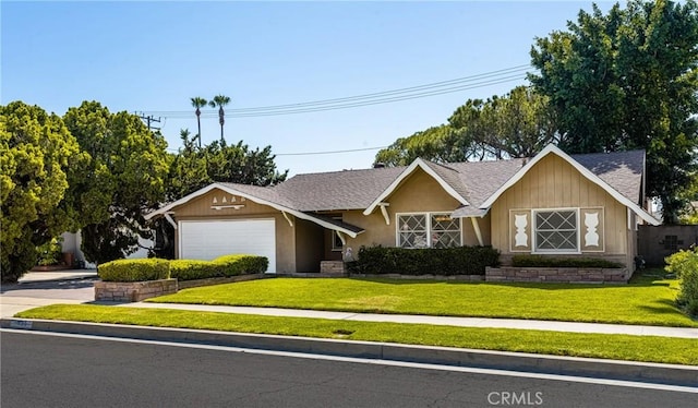 625 S Valley St, Anaheim, CA 92804 - single story home featuring a front lawn, an attached garage, roof with shingles, and concrete driveway