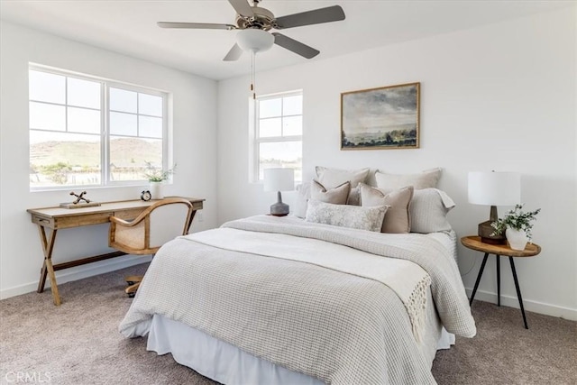 3802 Ranch House Rd Unit 102, San Luis Obispo, CA 93401 - bedroom with carpet flooring and a ceiling fan