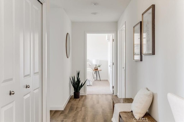 3802 Ranch House Rd Unit 102, San Luis Obispo, CA 93401 - hall featuring wood finished floors and baseboards