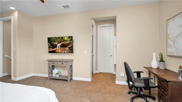 126 Luneta Ln, Rancho Mission Viejo, CA 92694 - bedroom with carpet floors, a desk, and recessed lighting