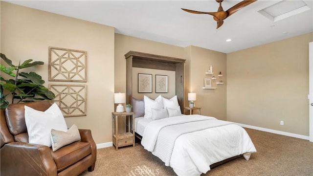 126 Luneta Ln, Rancho Mission Viejo, CA 92694 - bedroom with carpet flooring, ceiling fan, and recessed lighting