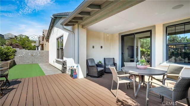 126 Luneta Ln, Rancho Mission Viejo, CA 92694 - wooden deck featuring outdoor dining area
