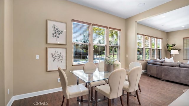 126 Luneta Ln, Rancho Mission Viejo, CA 92694 - dining area with wood finished floors and baseboards