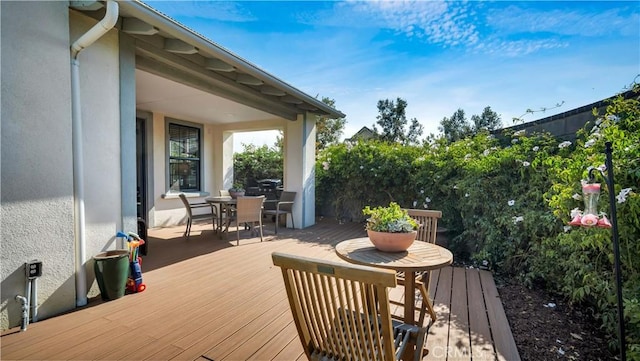 126 Luneta Ln, Rancho Mission Viejo, CA 92694 - wooden terrace with outdoor dining space