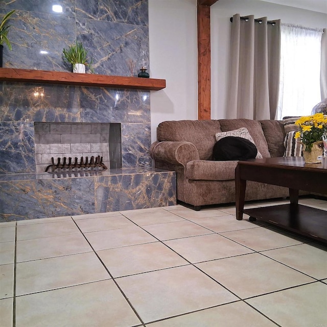 101 Lancer Ave, Oceanside, CA 92058 - living area with tile patterned flooring and a stone fireplace