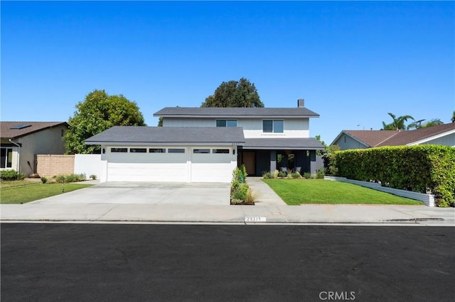 20371 Allport Ln, Huntington Beach, CA 92646 - traditional-style home featuring an attached garage, driveway, and a chimney