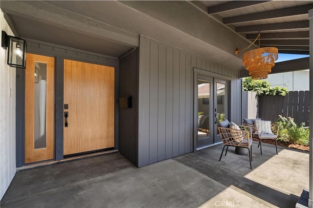 20371 Allport Ln, Huntington Beach, CA 92646 - doorway to property with a patio and french doors