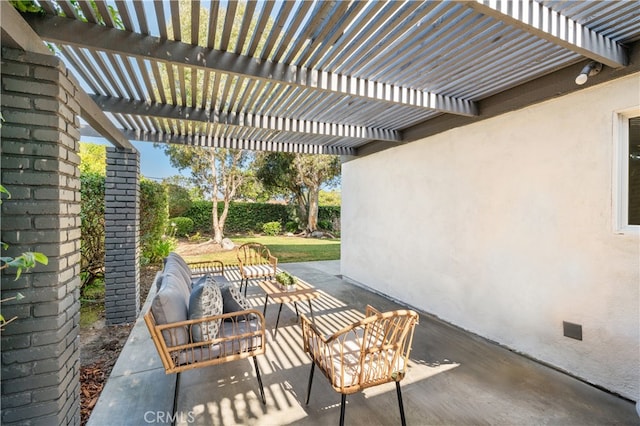 20371 Allport Ln, Huntington Beach, CA 92646 - view of patio with a pergola and an outdoor living space