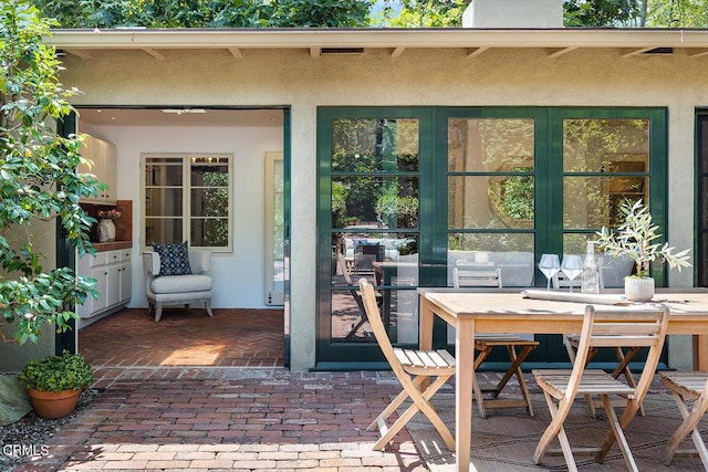 314 Arroyo Dr, South Pasadena, CA 91030 - view of patio / terrace with french doors and outdoor dining area