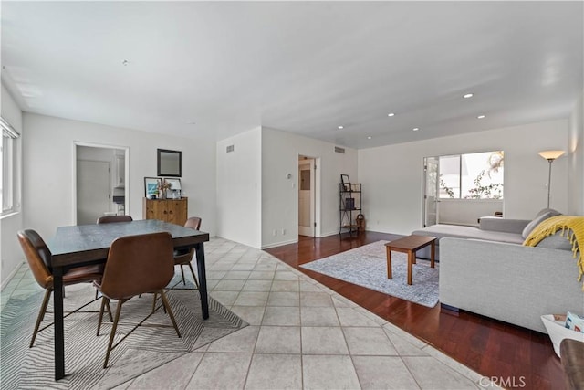 1525 N Hayworth Ave Unit 205, Los Angeles, CA 90046 - dining room with recessed lighting and tile patterned flooring