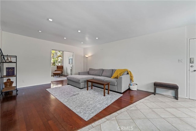 1525 N Hayworth Ave Unit 205, Los Angeles, CA 90046 - living area with wood finished floors and recessed lighting