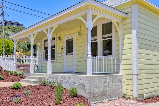128 N Mason St, Arroyo Grande, CA 93420 - doorway to property featuring a porch
