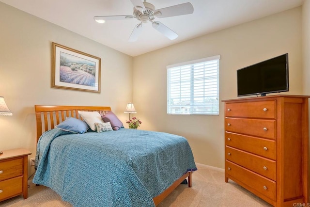 118 Double Eagle, Escondido, CA 92026 - bedroom with light carpet and a ceiling fan