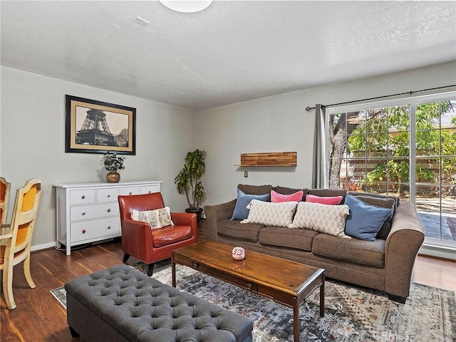 334 N Lomita St, Burbank, CA 91506 - living area with wood finished floors and a textured ceiling