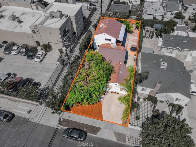 334 N Lomita St, Burbank, CA 91506 - aerial view of residential area with property boundaries highlighted
