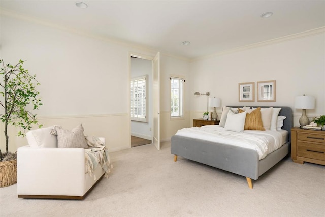 8031 La Jolla Shores Dr, La Jolla, CA 92037 - bedroom with ornamental molding, carpet flooring, and recessed lighting